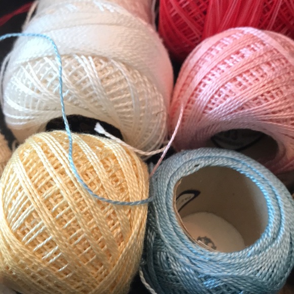 Vintage Office Vintage Lot Of Crochet Thread Spools Poshmark